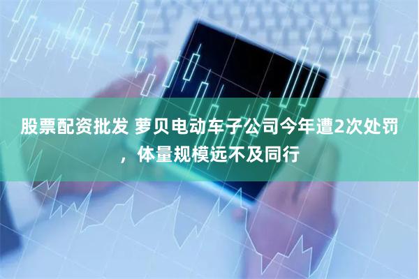股票配资批发 萝贝电动车子公司今年遭2次处罚，体量规模远不及同行